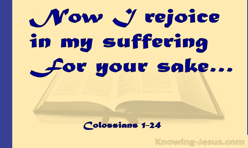 Colossians 1:24 Rejoice In Suffering (blue)